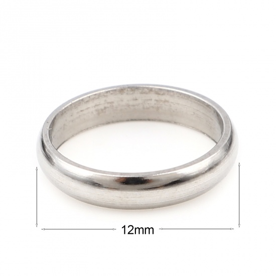 Picture of 2.5mm Stainless Steel Closed Soldered Jump Rings Findings Silver Tone 12mm Dia., 10 PCs