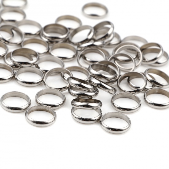 Picture of 2.5mm Stainless Steel Closed Soldered Jump Rings Findings Silver Tone 12mm Dia., 10 PCs