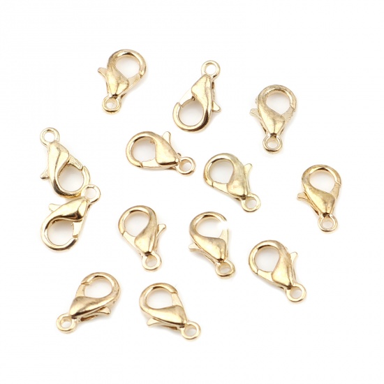 Picture of Zinc Based Alloy Lobster Clasp Findings KC Gold Plated 10mm x 5mm, 20 PCs