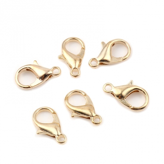 Picture of Zinc Based Alloy Lobster Clasp Findings KC Gold Plated 14mm x 8mm, 20 PCs