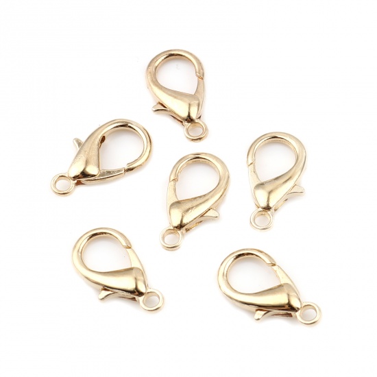 Picture of Zinc Based Alloy Lobster Clasp Findings KC Gold Plated 18mm x 10mm, 20 PCs