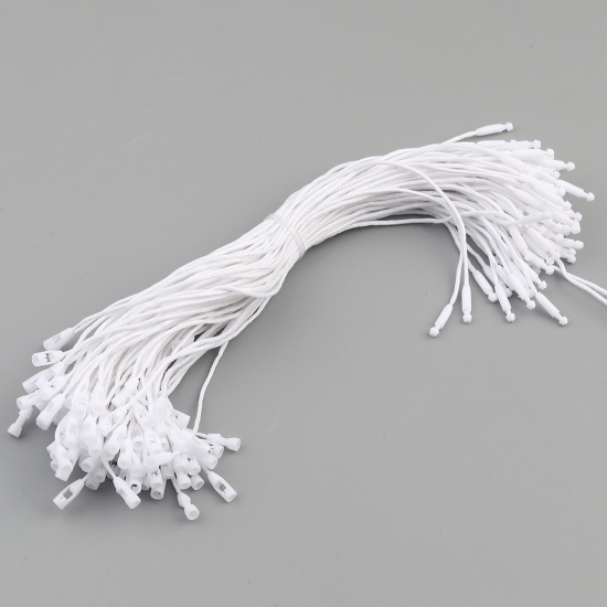 Image de Cordon en Cordon Ciré Étiqueter Blanc 20.5cm, 200 Pièces
