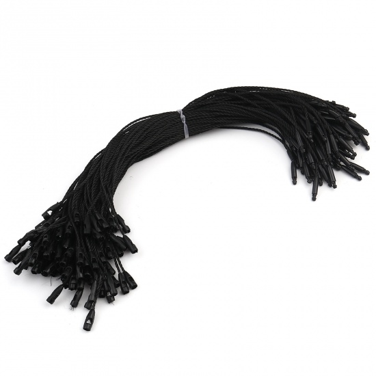 Picture of Polyester Label Cord Rope Black 20cm , 200 PCs