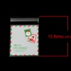 Image de Sac Sachet pour Bonbons en OPP Multicolore Père Noël Adhésif Autocollant (Espace Utilisable: 11x9.9cm) 13.9cm x 9.9cm, 1 Paquet(100 PCs/Paquet)