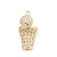 Immagine di Ottone Sport Charms Oro Placcato Scatola di Pallacanestro Pallacanestro Micro Spianare Trasparente Cubic Zirconiae 25mm x 13mm, 2 Pz