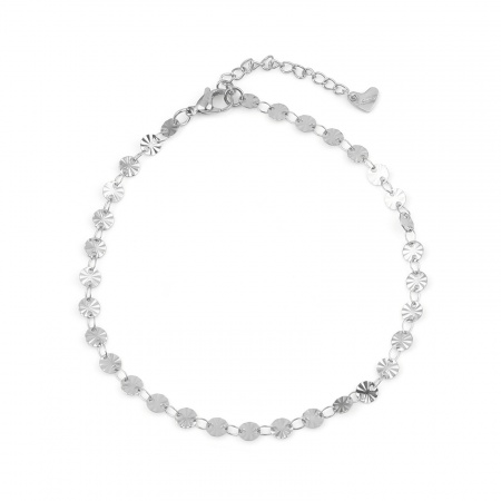 Bild von Großhandel Rund 304 Edelstahl Fußketten, Silberfarbe Frauen Stilvoll Minimalistisch Geschenk Schmuckbedarf, 25cm lang, 1 Strang