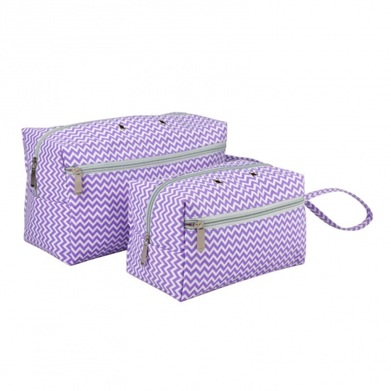Picture of Cotton Polyester Blend Storage Bag Purple 29cm x 17cm, 1 Set ( 2 PCs/Set)