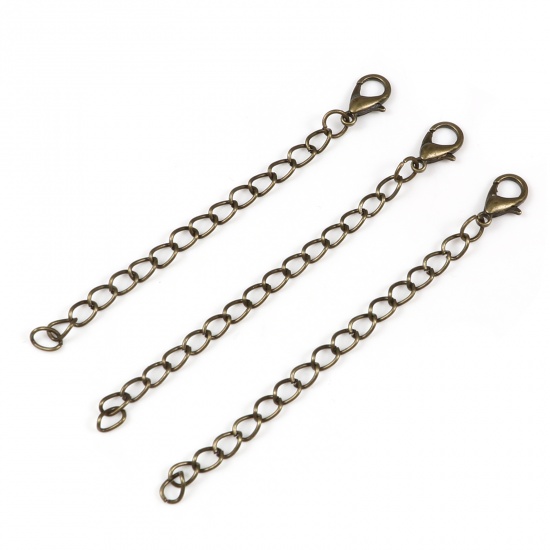 Picture of Iron Based Alloy Extender Chain For Jewelry Necklace Bracelet Antique Bronze 8cm(3 1/8") long, 20 PCs