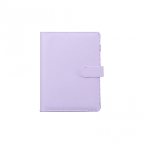 Picture of Purple - A6 Magnetic Buckle Notebook PU Cover Binder Without Inner Writing Paper, 1 Copy