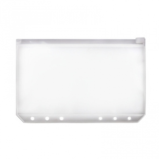 Immagine di Transparent - A5 PVC Waterproof Zipper Loose Leaf File Folder Storage Bag 21x15cm, 5 PCs