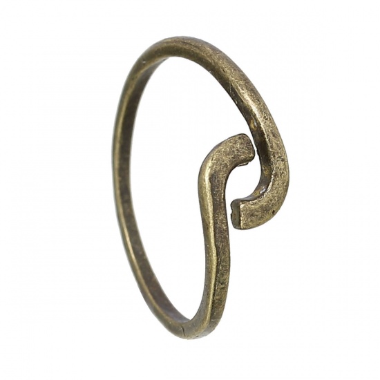 Picture of Adjustable Rings Antique Bronze Gemini 17.1mm( 5/8") US 6.75, 1 Piece