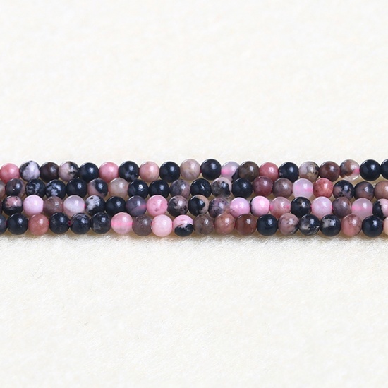 Picture of Rhodochrosite ( Natural ) Beads Round Mauve About 2mm Dia., 37cm(14 5/8") - 36cm(14 1/8") long, 1 Strand (Approx 180 PCs/Strand)