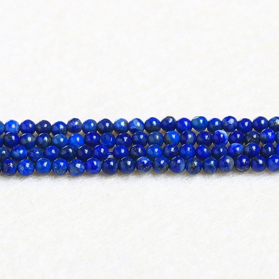 Picture of Lapis Lazuli ( Natural ) Beads Round Royal Blue About 4mm Dia., 37cm(14 5/8") - 36cm(14 1/8") long, 1 Strand (Approx 90 PCs/Strand)