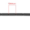 Imagen de (Grado A) Natural Cuentas Hematite de Rectángulo , Negro 13.0mm x 4.0mm, Agujero: acerca de 0.8mm, 40.8cm 31 unidades por 2 Sartas