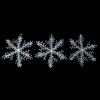 Изображение PVC Пластик Декорации для вечеринок Рождественские снежинка Рождество Белый 21.1см x 19см , 1 Пакет 3 шт