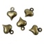 Bild von Messing Anhänger Herz Bronzefarbe 9mm x 7mm, 100 Stück