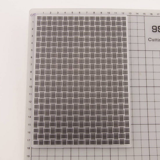 Picture of Plastic Embossing Folders Template Rectangle Black 17.8cm x 12.7cm, 1 Piece