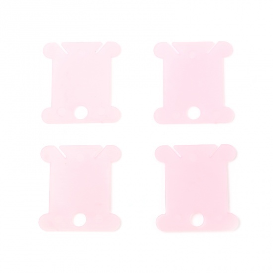 Immagine di Plastica Bobine Vuote Irregolare Rosa 38mm x 36mm, 1 Pacchetto ( 50 Pz/Serie)