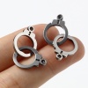 Picture of Stainless Steel Connectors Handcuffs Silver Tone 28mm x 12mm, 5 Sets