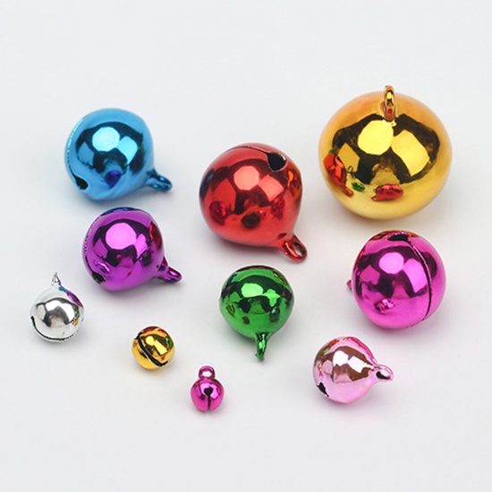 Picture of Brass Charms At Random Color Christmas Jingle Bell 6mm, 100 PCs                                                                                                                                                                                               