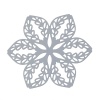 Immagine di Acciaio Inossidabile Cabochon per Abbellimento Fiore Tono Argento Filigrana 43mm x 38mm, 10 Pz