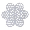 Immagine di Acciaio Inossidabile Cabochon per Abbellimento Fiore Tono Argento Filigrana 42mm x 38mm, 10 Pz