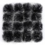 Picture of Artificial Fiber Verdeckter Knopf Pom Pom Balls With Snap Button Black & White Ball Faux Fox Fur 8cm Dia., 6 PCs