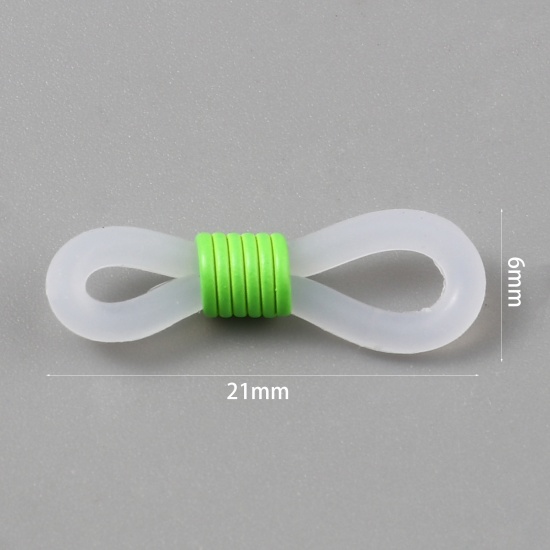 Picture of Silicone Mask Chain Glasses Chain Connectors At Random Color Infinity Symbol 21mm x 6mm, 50 PCs