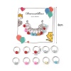Picture of (doreenbox)Zinc Based Alloy Knitting Stitch Markers Circle Ring At Random Mixed Pearlized 16mm x 14mm, 1 Set ( 10 PCs/Set)