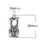 Picture of Zinc Metal Alloy Charms Giraffe Animal Antique Silver 25mm(1") x 12mm( 4/8"), 10 PCs