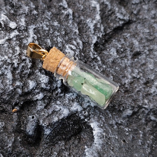 Immagine di Tanglin Giada ( Naturale ) Ciondoli Verde Drift Bottiglia 36mm x 11mm, 1 Pz