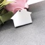 Bild von 304 Edelstahl Anhänger Haus Silberfarbe Blank Schild zu Gravieren 34mm x 26mm, 1 Stück