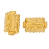 Picture of Brass Spacer Beads For DIY Jewelry Making 18K Gold Color Rectangle Stripe 11mm x 7mm, Hole: Approx 1.7mm, 5 PCs