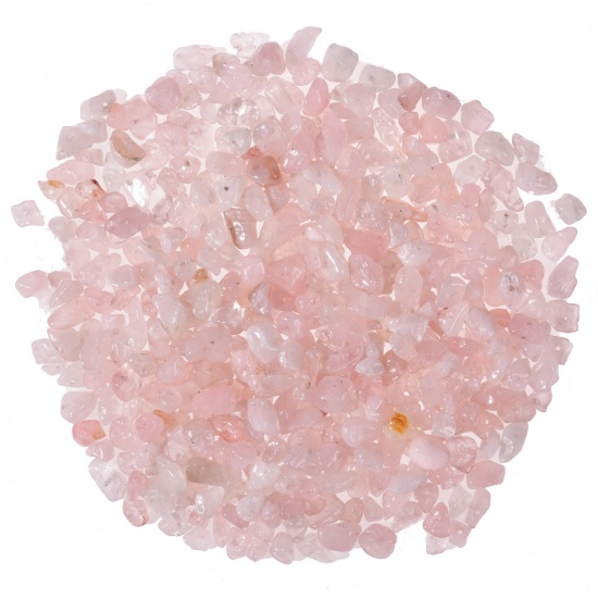Picture of Rose Quartz ( Natural ) Beads Irregular Light Pink 5mm-8mm, Hole: Approx 1mm, 1 Box (200 Pcs/Box)