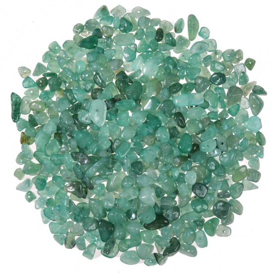 Picture of Green Aventurine ( Natural ) Beads Irregular Light Green 5mm-8mm, Hole: Approx 1mm, 1 Box (200 Pcs/Box)