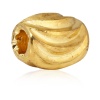 Bild von Kupfer Perlen Barrel Vergoldet Streifen Schnitzen ca. 4mm x 3mm, Loch:ca. 1.2mm, 50 Stücke