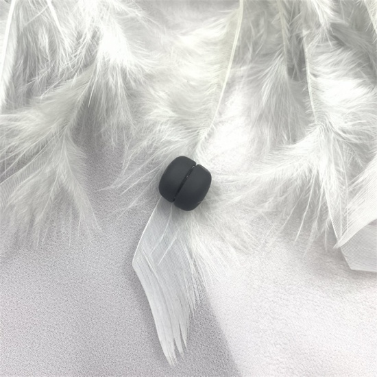 Image de Noir - Boucle d'écharpe ronde magnétique sans accroc en alliage à base de zinc pour écharpe Hijab 1 cm de diamètre, 1 pièce