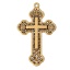 Bild von Zinklegierung Charm Anhänger Kreuz Antik Gold 54mm x 33mm, 10 Stücke