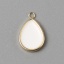 Immagine di Ottone Charms Goccia 18K Vero Oro Placcato Bianco Smalto 15mm x 10mm, 2 Pz