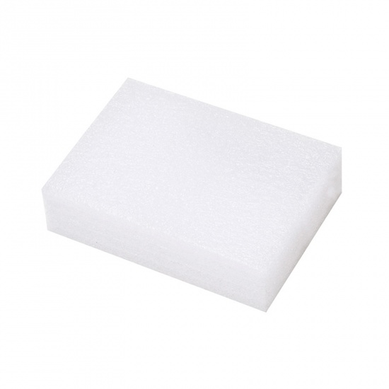 Picture of Pearl Cotton Neddle Felting Wool Felt Tools Craft Accessories Foam Cushion Rectangle White 20cm x 15cm, 1 Set