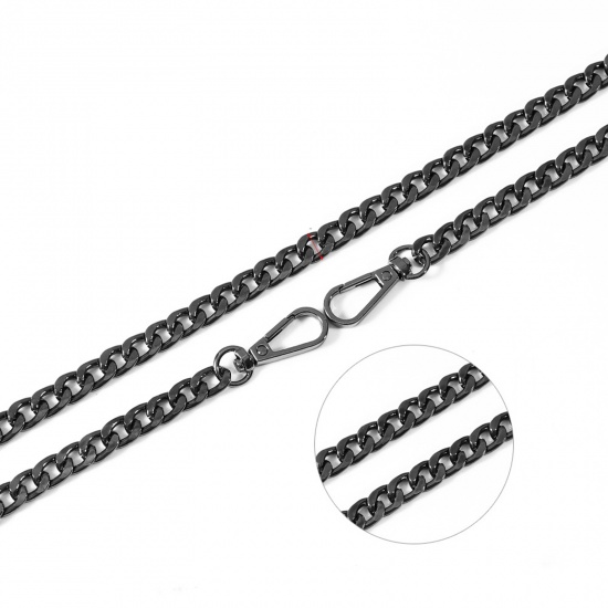Picture of Aluminum Purse Chain Strap Gunmetal 120cm long, 1 Piece