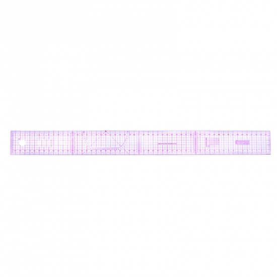 Immagine di Plastica Strumenti di Misura Righello Colore Viola 55cm x 5cm, 1 Pz