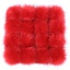 Picture of Plush Pom Pom Balls With Snap Button Red Round 12cm Dia., 1 Piece
