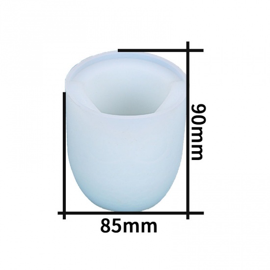 Bild von Silikon Gießform Pinselhalter Eule Weiß 9cm x 8.5cm, 1 Stück