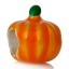 Image de Perles à Gros Trou au Style Européen en Alliage de Zinc Citrouille Halloween Vert & Orange Email Env. 11mm x 10mm, Tailles de Trous: 4.7mm, 5 Pcs