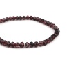 Image de Perles en Verre Forme Rond Noir & Rouge Motif Tachetures à facettes Motif à Petites Fleurs, Diamètre: 8mm, Tailles de Trous: 1.5mm, 2 Enfilades ( 42.8cm Long/Enfliade, Environ 72PCs/Enfilade )