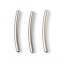 Immagine di Acciaio Inossidabile Perline Tubo Tono Argento 20mm x 2mm, Buco: Circa 1.2mm, 5 Pz