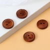 ウッド 縫製ボタン 2つ穴 円形 ブラウン 20mm 直径、 100 個 の画像