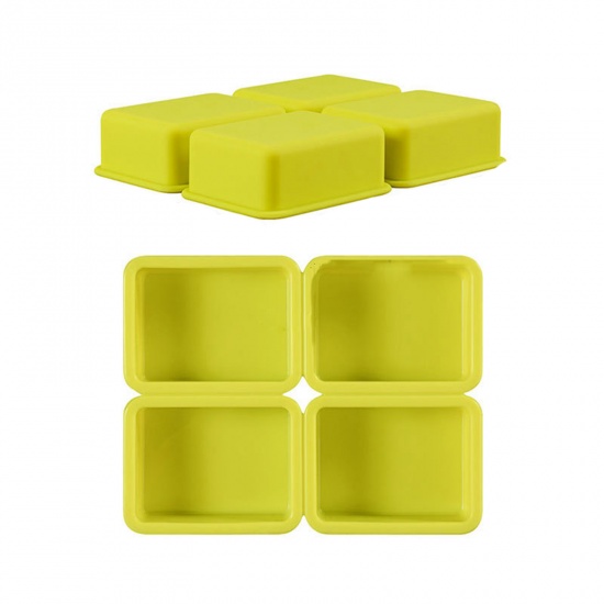 Picture of Silicone Resin Mold For Jewelry Making Handmade Soap Rectangle At Random Color 18cm x 14cm, 1 Piece