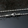 Picture of 304 Stainless Steel Jewelry Necklace Silver Tone Ball Chain 61.9cm(24 3/8") long, Chain Size: 2.3mm(1/8"), 1 Piece